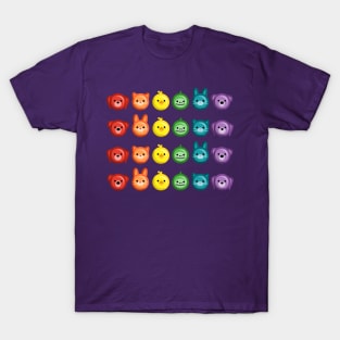 Animal Rainbow Button Pattern T-Shirt